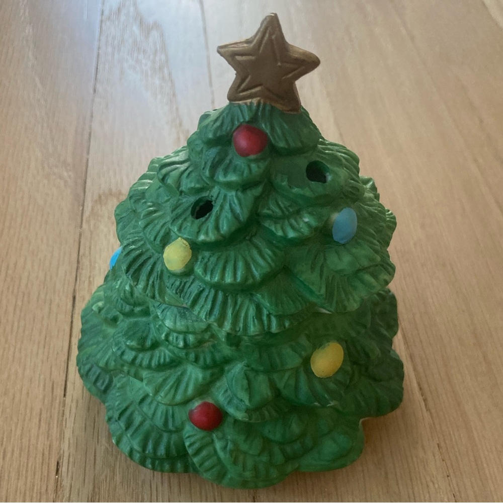 🎄🎁 Ceramic Christmas Tree Trinket Potpourri Holder Decoration Holiday Festive